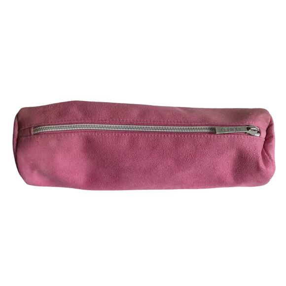 Clinique Pink Barrel Brush Case Makeup Bag Vegan Suede Travel Toiletry Pouch - Picture 7 of 7
